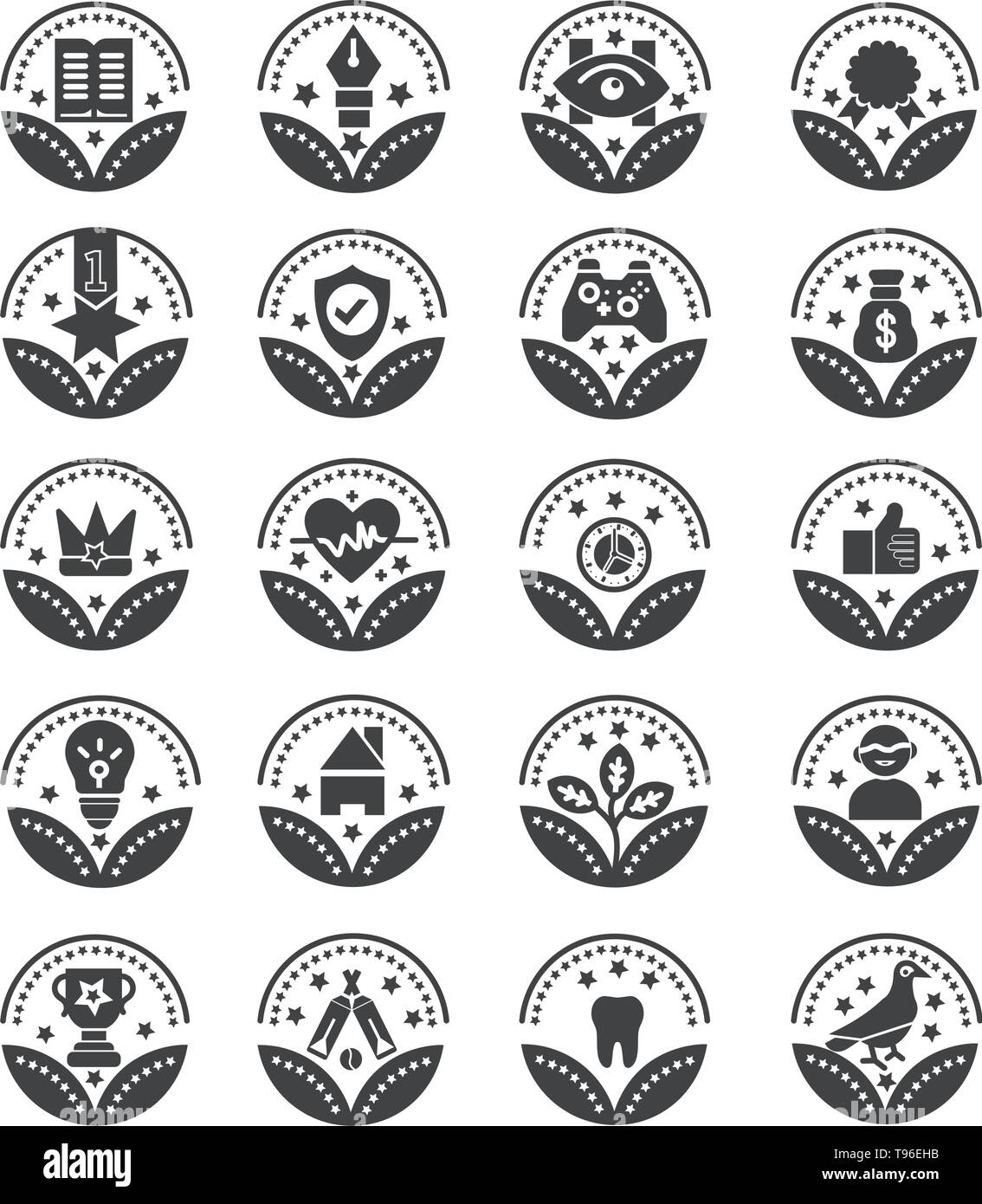 Set of Awards Vector Icons - vector illustration sign for your business ...