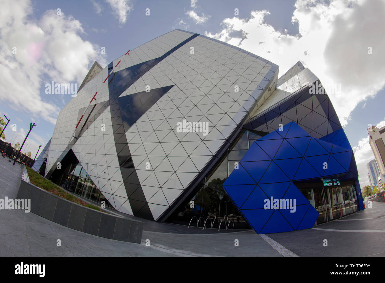 Pert, Western Australia, Australia -16/01/2013 : Street night view of Perth Arena is an entertainment and sporting arena in the city centre of Perth, Stock Photo