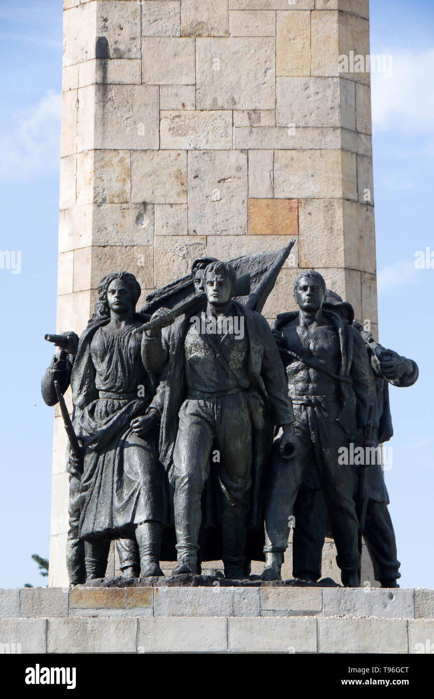 A monument to the fallen Partisans during the Second World War in Yugoslavia Stock Photo