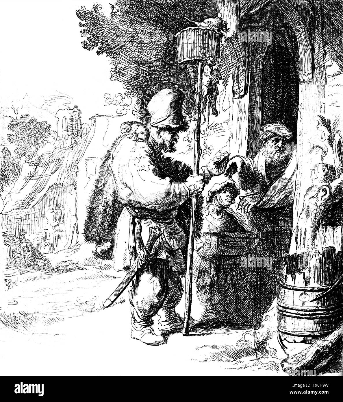 https://c8.alamy.com/comp/T96H9W/a-rat-catcher-and-his-young-assistant-standing-at-a-doorway-are-having-their-services-refused-by-an-old-man-the-rat-catcher-holds-a-long-stick-with-a-cage-on-top-containing-rats-on-his-right-shoulder-sits-a-rat-a-rat-catcher-is-a-person-who-practices-rat-catching-as-a-professional-form-of-pest-control-keeping-the-rat-population-under-control-was-practiced-in-europe-to-prevent-the-spread-of-diseases-most-notoriously-the-black-plague-and-to-prevent-damage-to-food-supplies-in-modern-developed-countries-such-a-professional-is-otherwise-known-as-a-pest-control-operative-or-pest-technician-T96H9W.jpg