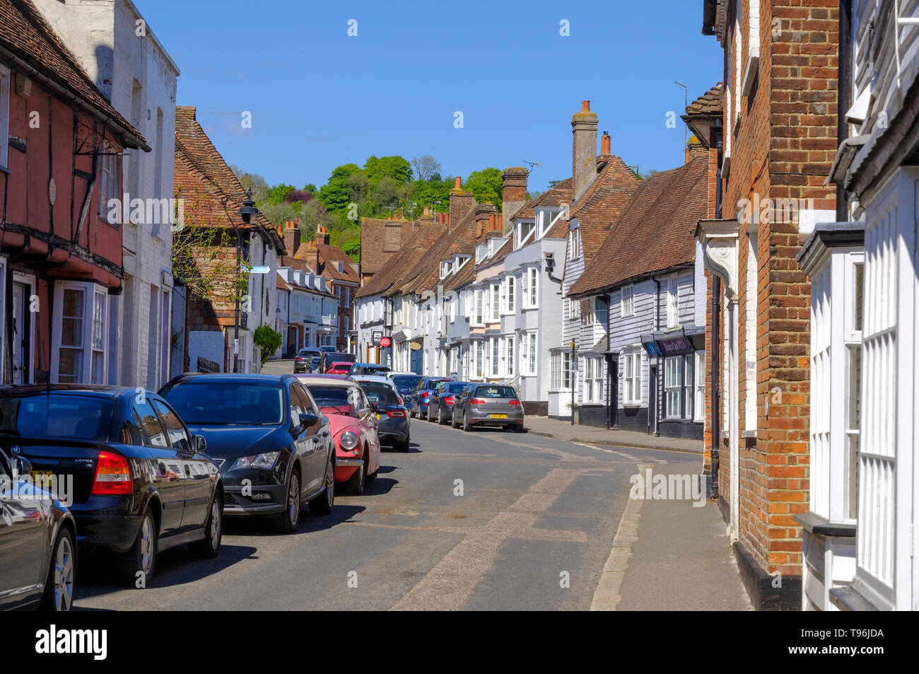 The High Street, Charing, Kent, UK Stock Photo