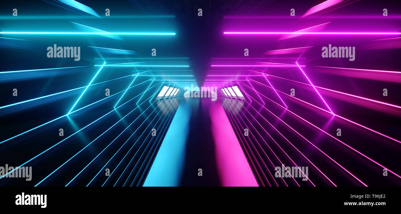 Psychedelic Abstract Futuristic Neon Fluorescent Sci Fi