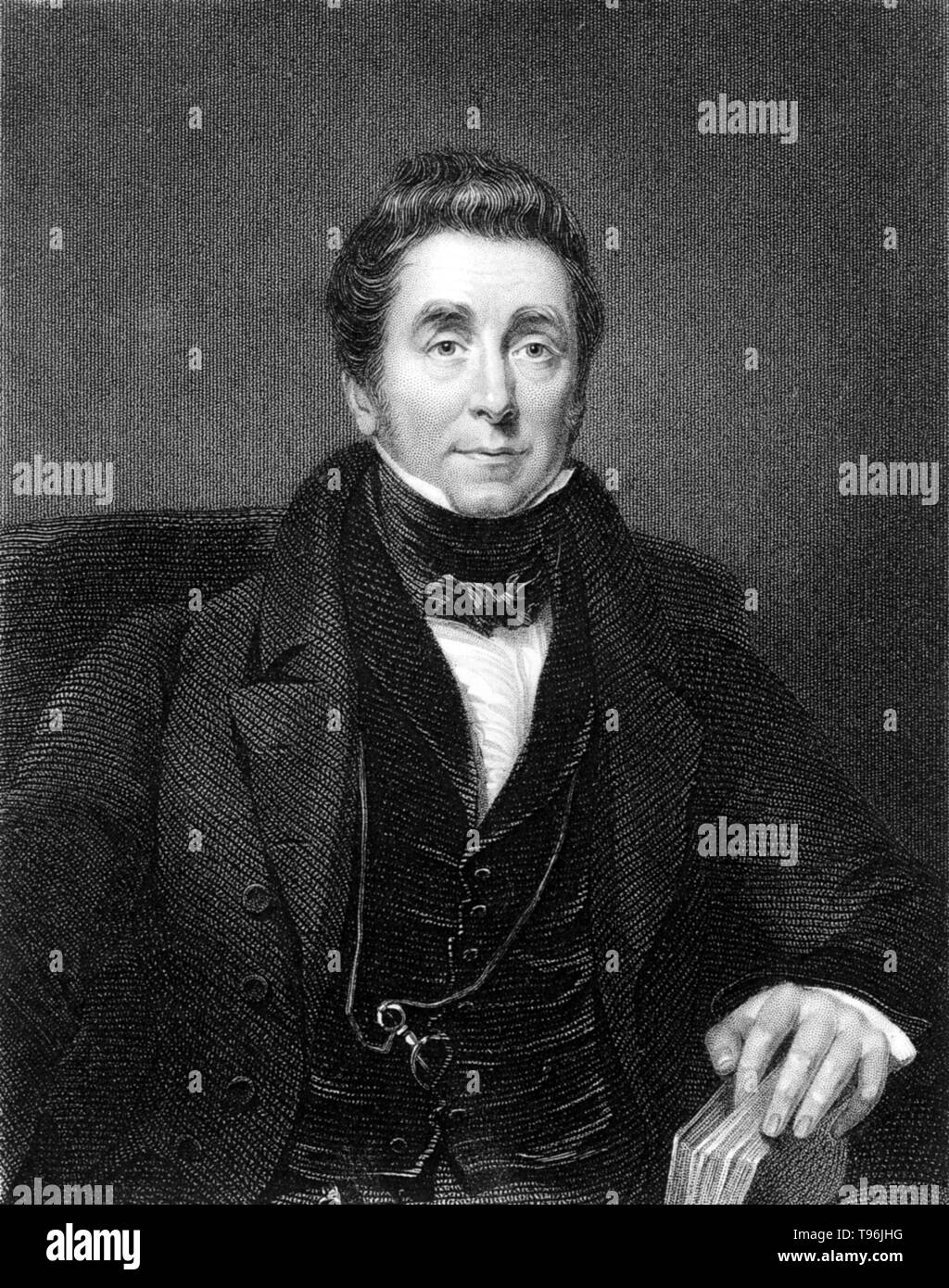 James Johnson (February 1777 - October 10, 1845) was an Irish physician and writer on diseases of tropical climates. Born in Ireland, at the early age of 15 he became an apprentice to a surgeon-apothecary. In 1798 he moved to London and passed the surgeon's examination. He was appointed surgeons's mate on a naval vessel. In 1800 he took part in an expedition to Egypt and, in 1803, sailed for India. Stock Photo