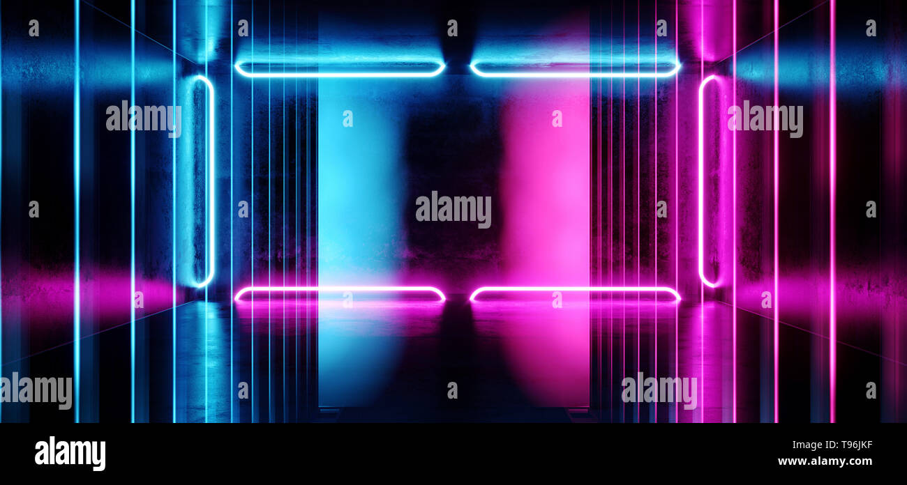 Psychedelic Abstract Futuristic Neon Fluorescent Sci Fi