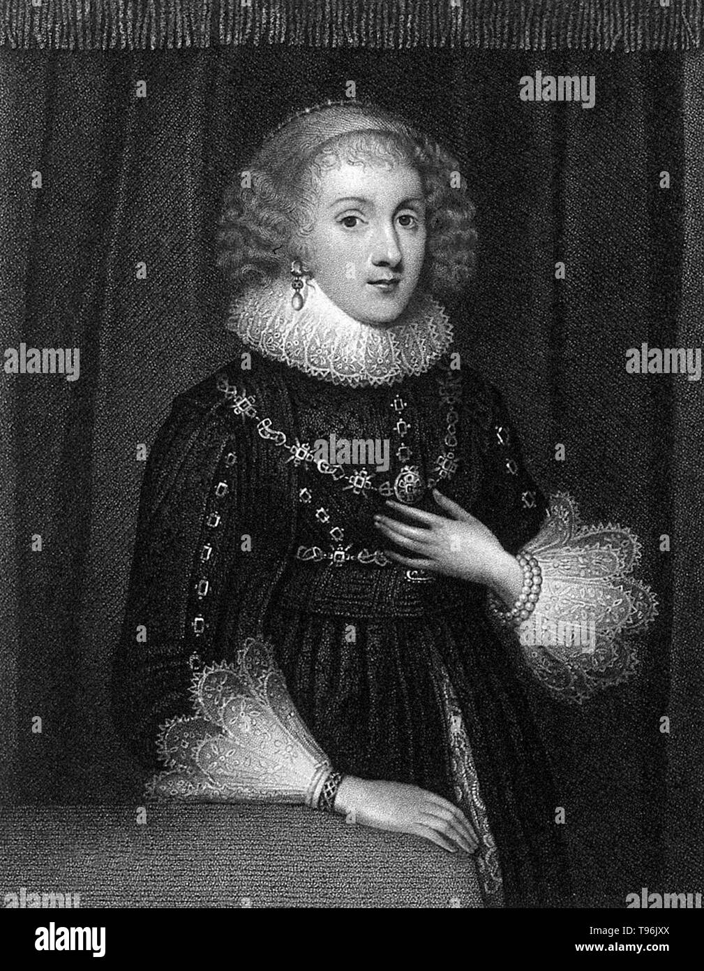Mary Herbert, Countess of Pembroke (October 27, 1561 - September 25, 1621) was one of the first English women to achieve a major reputation for her poetry and literary patronage. By the age of 39, she was listed with her brother Philip Sidney, Edmund Spenser, and William Shakespeare, as one of the notable authors of her time. Stock Photo