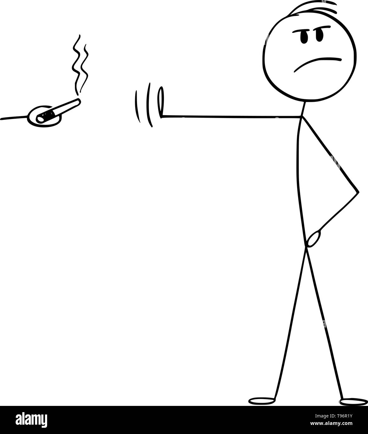 https://c8.alamy.com/comp/T96R1Y/vector-cartoon-stick-figure-drawing-conceptual-illustration-of-principled-or-high-principled-man-rejecting-smoking-cigar-or-cigarette-with-hand-gesture-and-pose-T96R1Y.jpg
