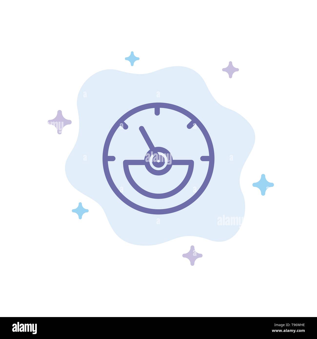 Ampere, Ampere Meter, Electrical, Energy Blue Icon on Abstract Cloud