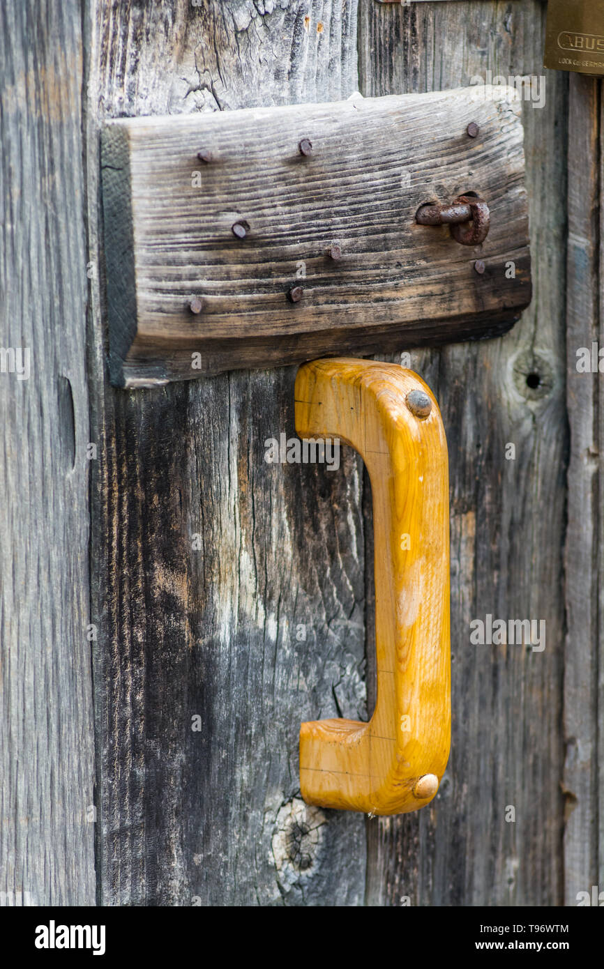 Vintage Barn door handles Stock Photo Alamy