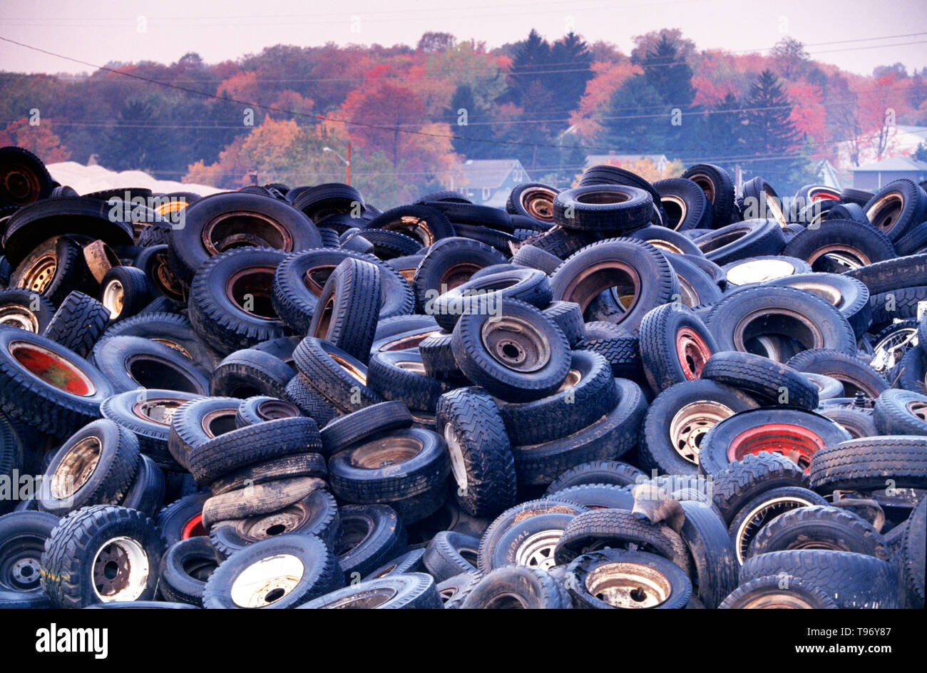 Huge tire dump showing hundreds of used tires Stock Photo Alamy