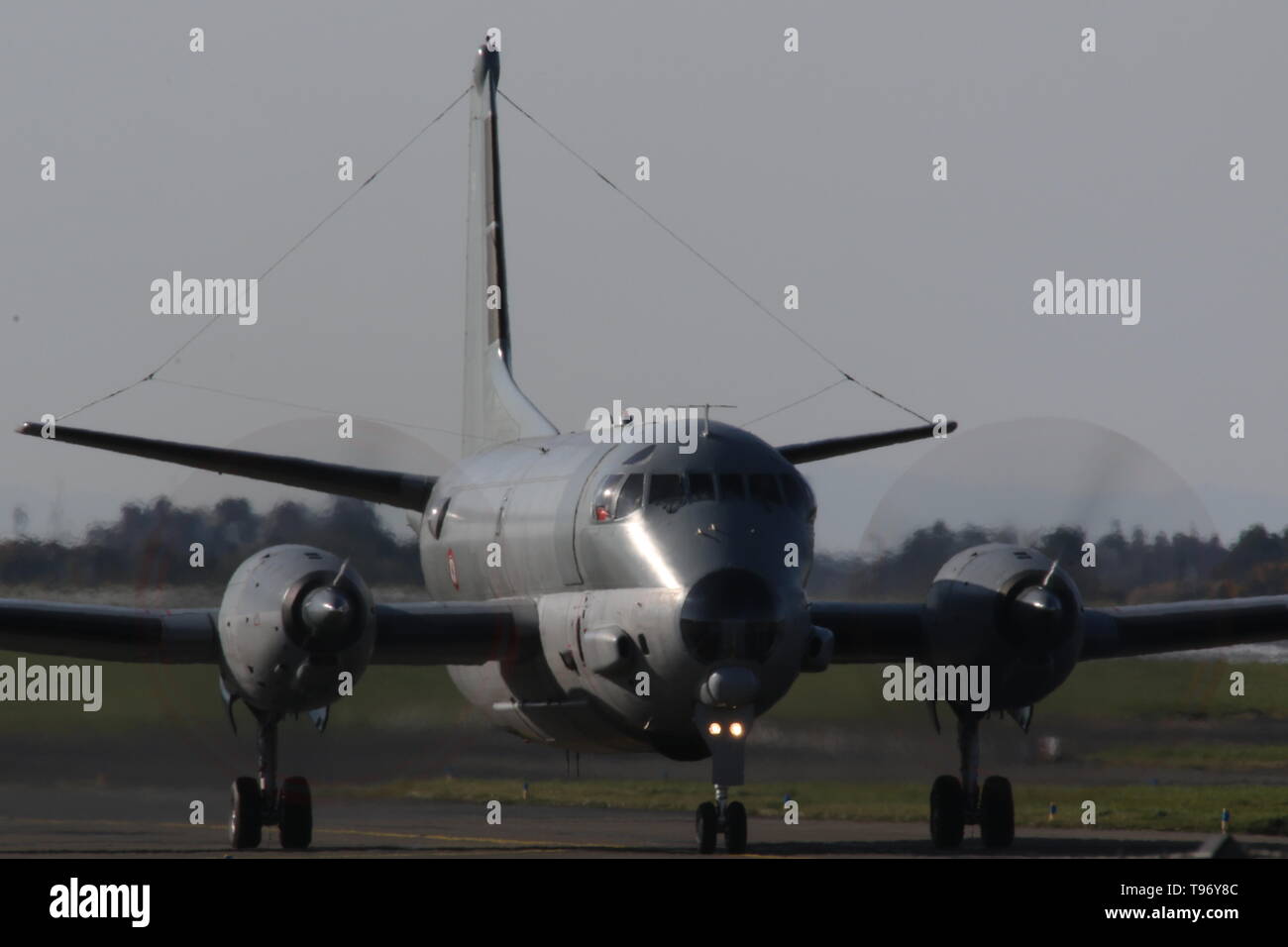 9, a Breguet Atlantique 2 maritime patrol aircraft operated by the French Navy, at Prestwick Airport during Exercise Joint Warrior 19-1. Stock Photo