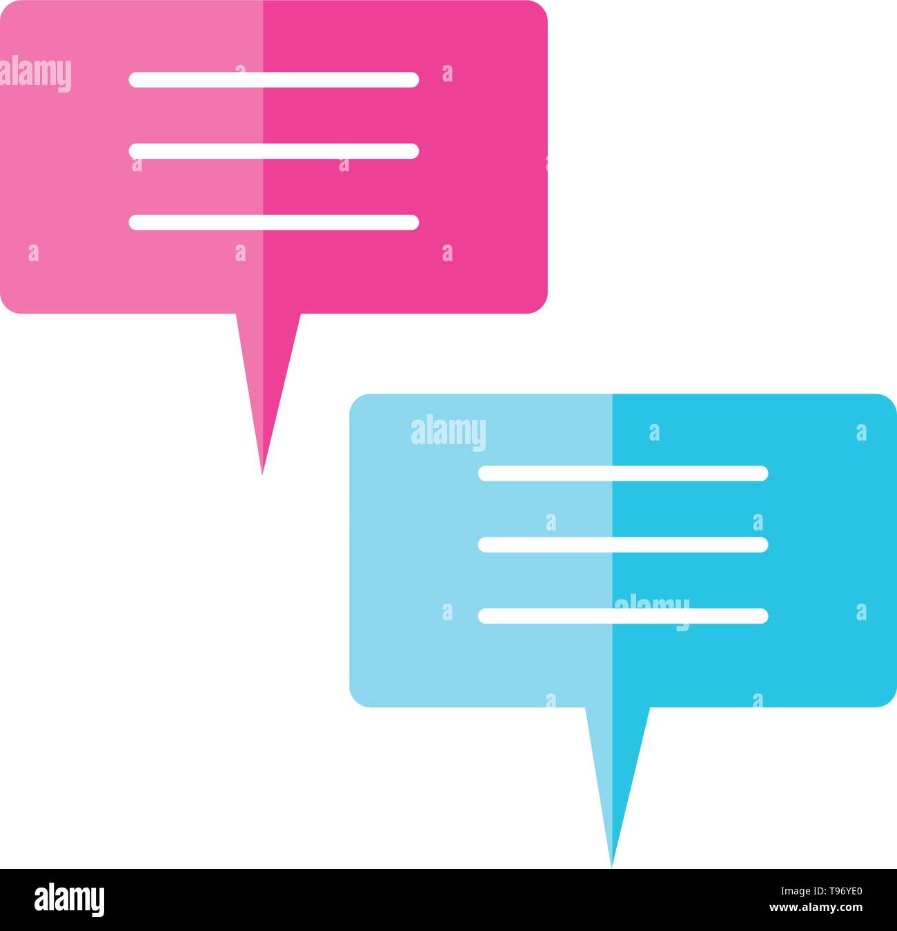 speech bubbles social media icons vector illustration design Stock ...