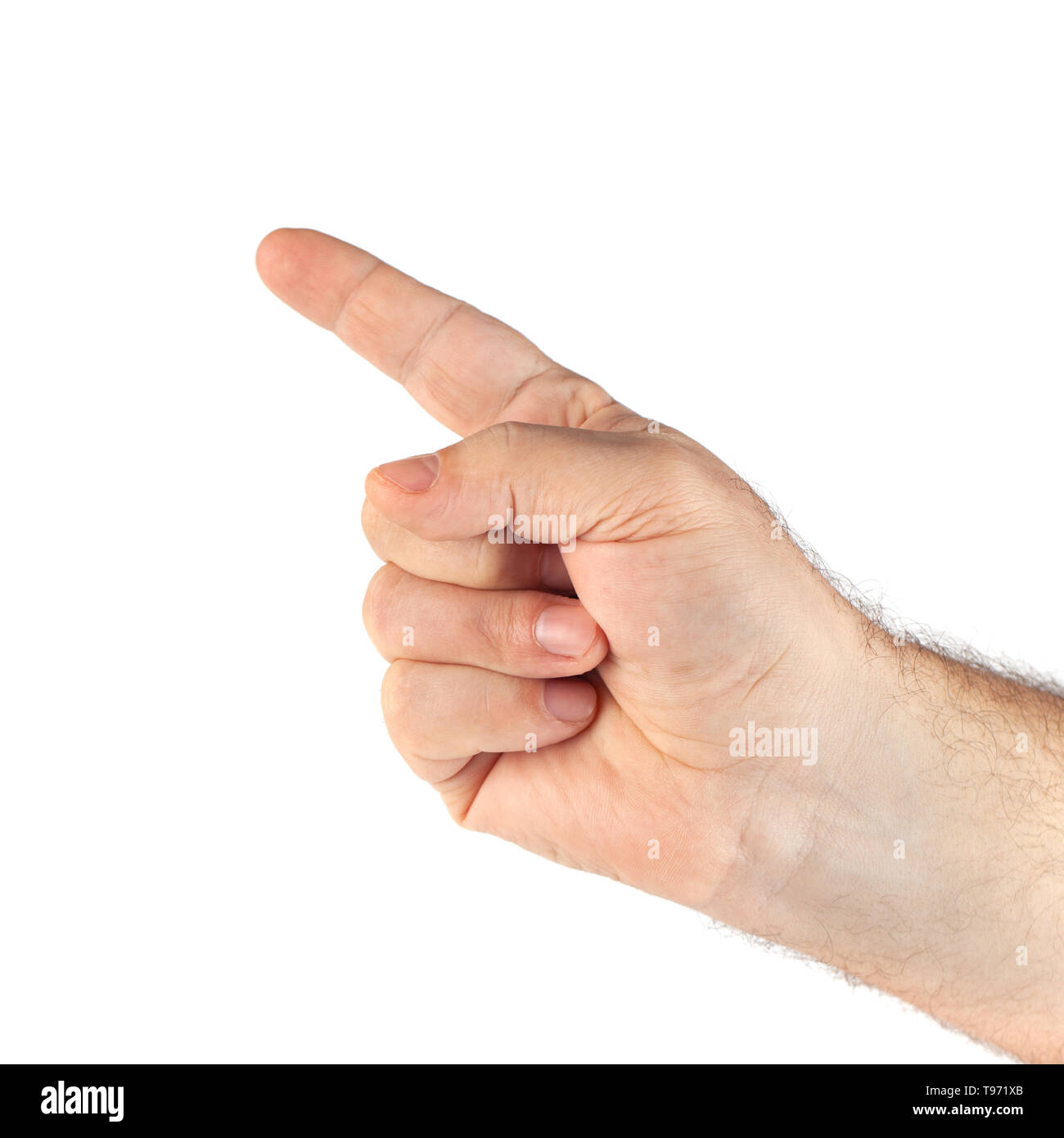Woman finger pointing object on hi-res stock photography and images - Alamy