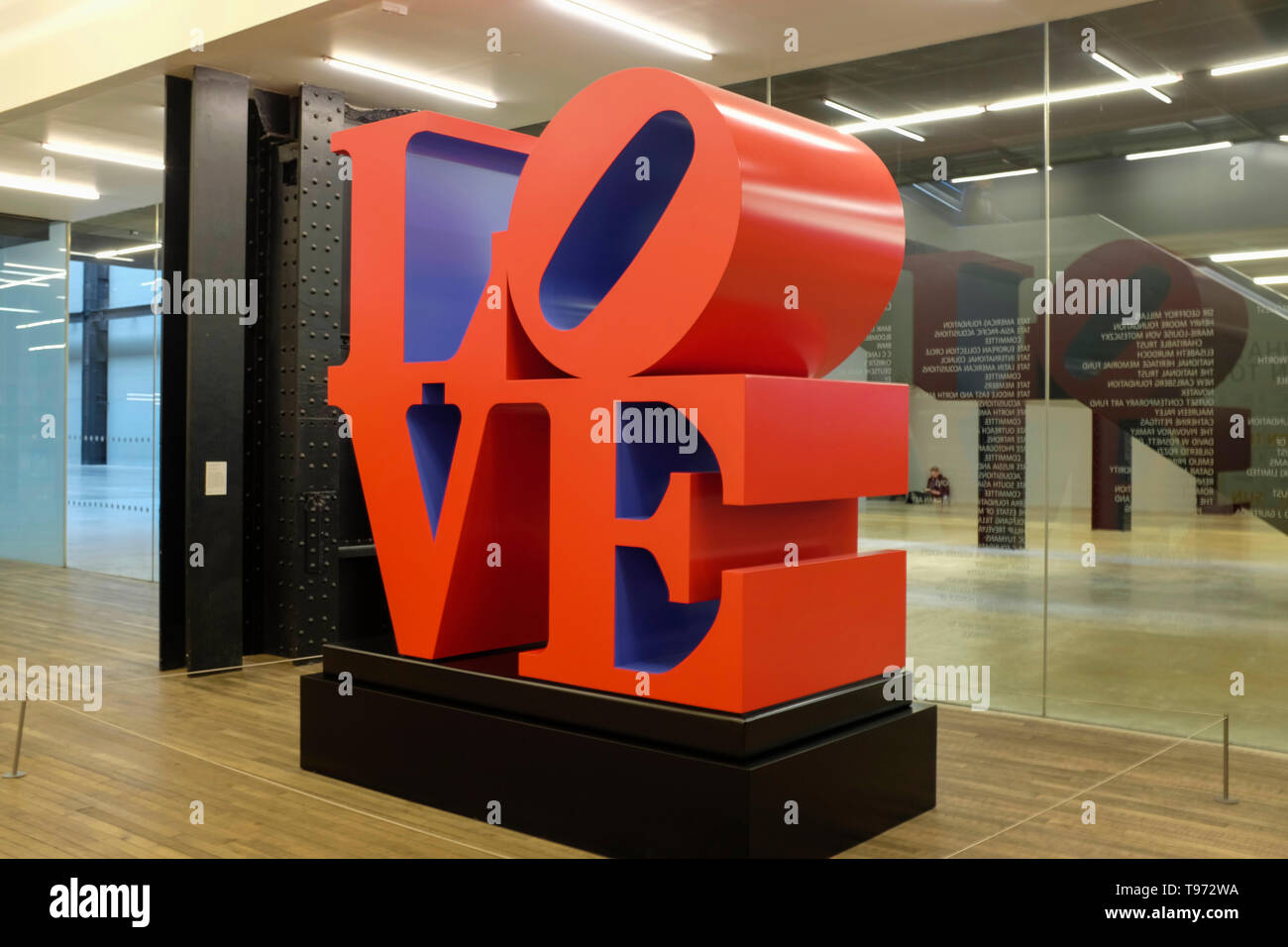 'Love' Sculpture by artist Robert Indiana, Tate Modern, London. Stock Photo