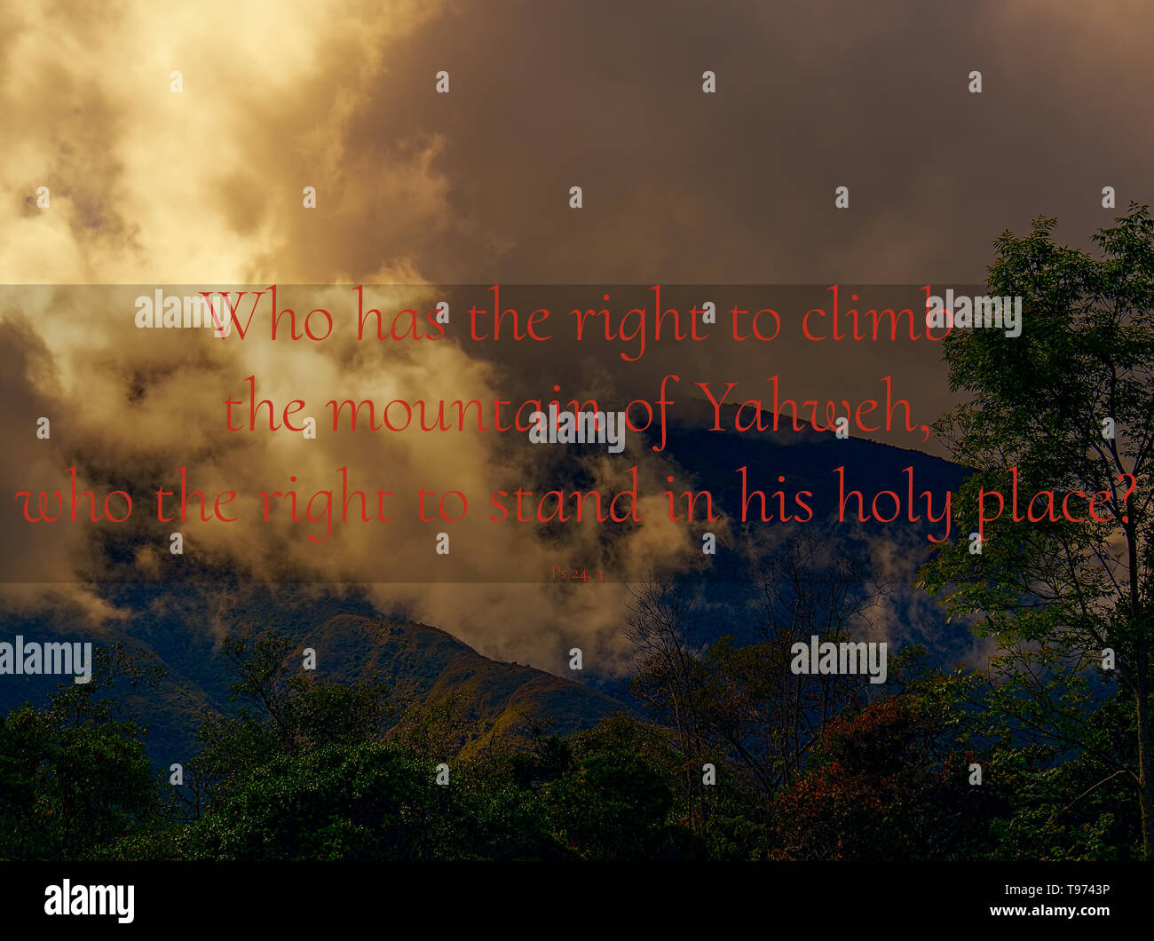 Deep And Inspirational Christian And Catholic Quotes And Teachings From Saints Over Beautiful Images Of God S Creation Stock Photo Alamy