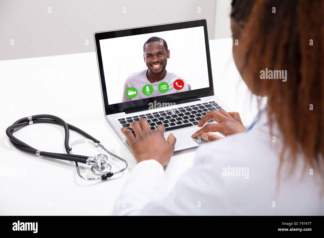 Doctor Computer Client Image Doctor Black Computer Screen Close Up High Resolution Stock Photography ...