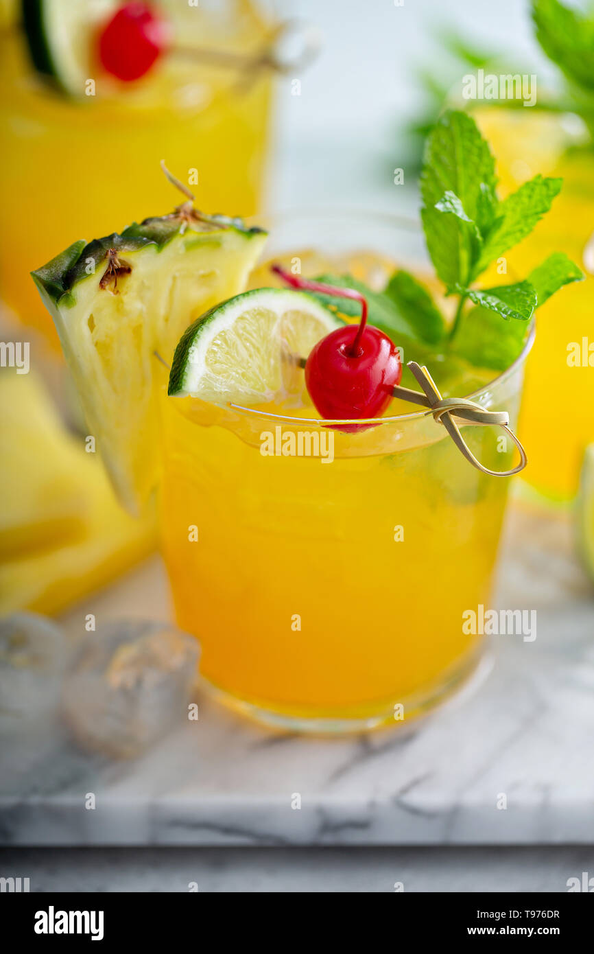 Pineapple rum cocktail nobody hires stock photography and images Alamy