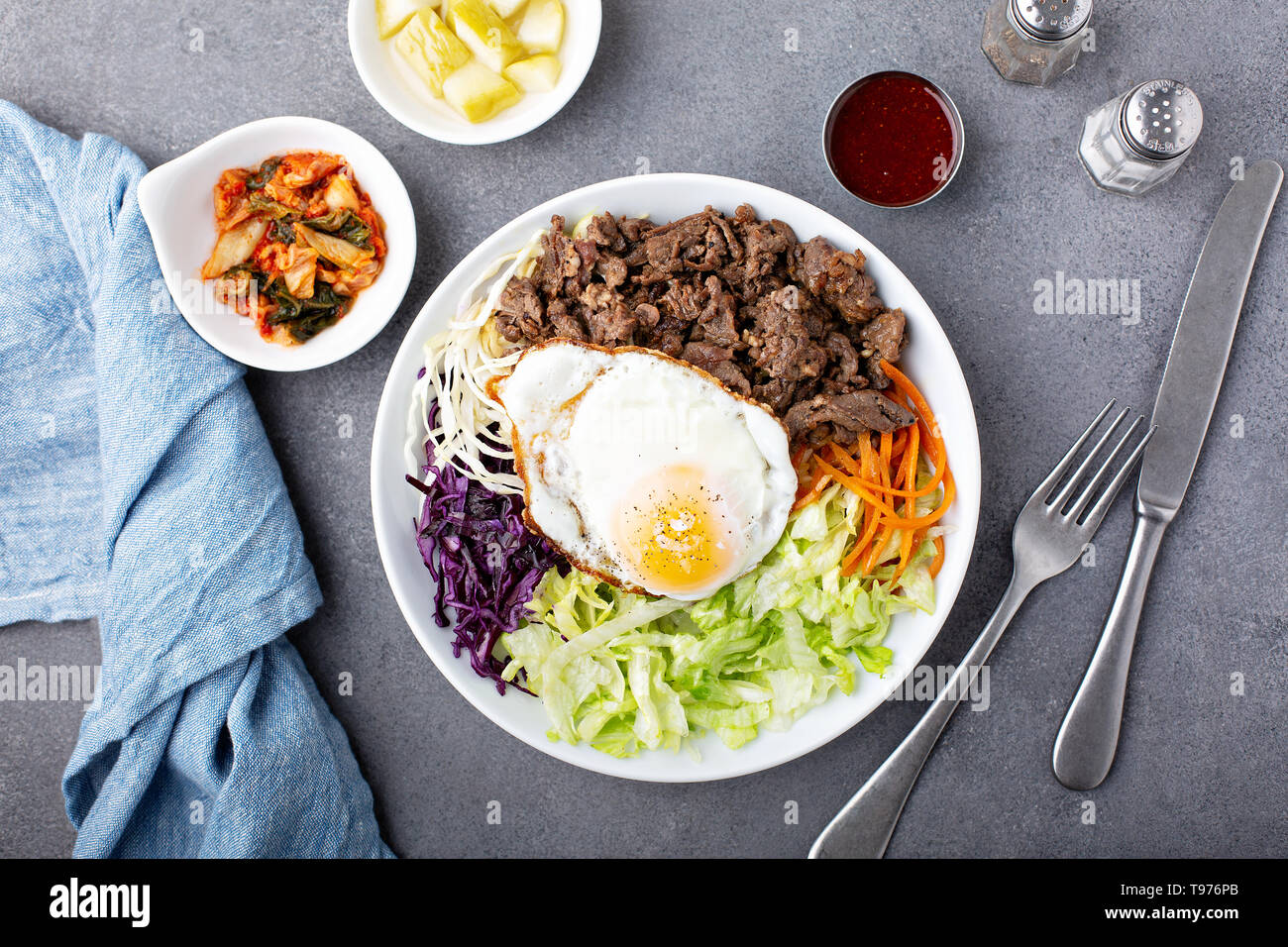 Traditional korean bibimbap Stock Photo Alamy