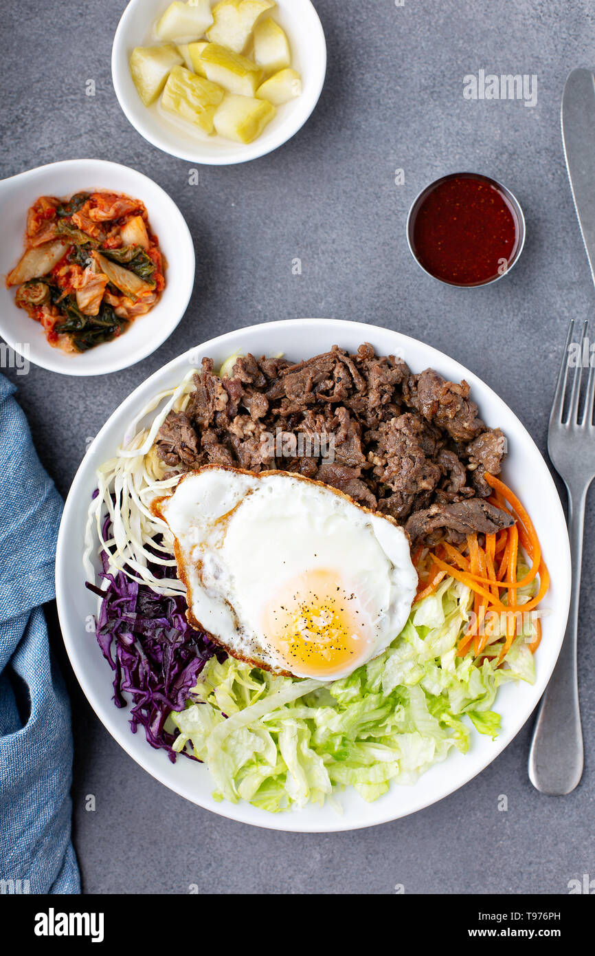 Traditional korean bibimbap Stock Photo Alamy