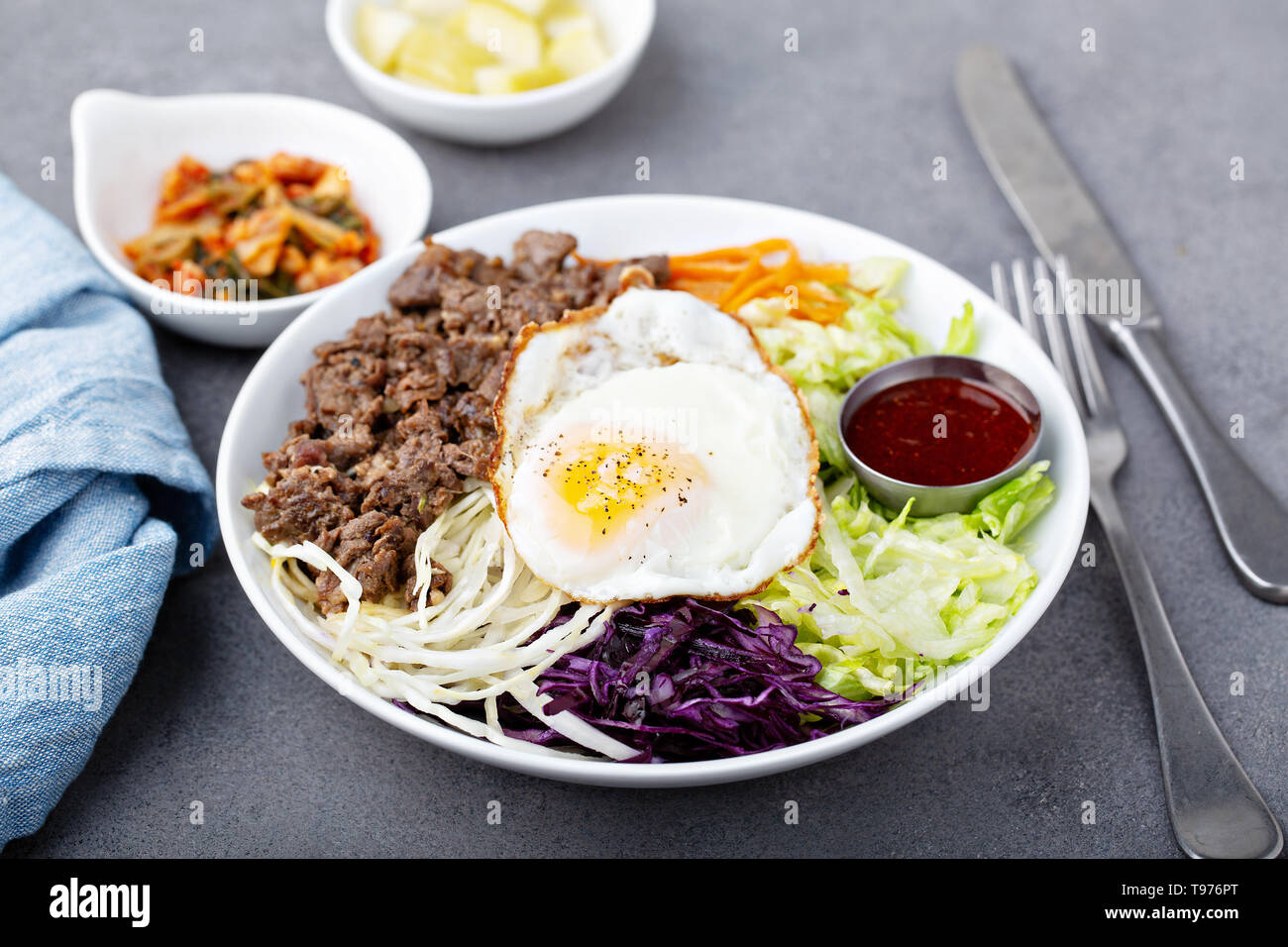 Traditional korean bibimbap Stock Photo Alamy