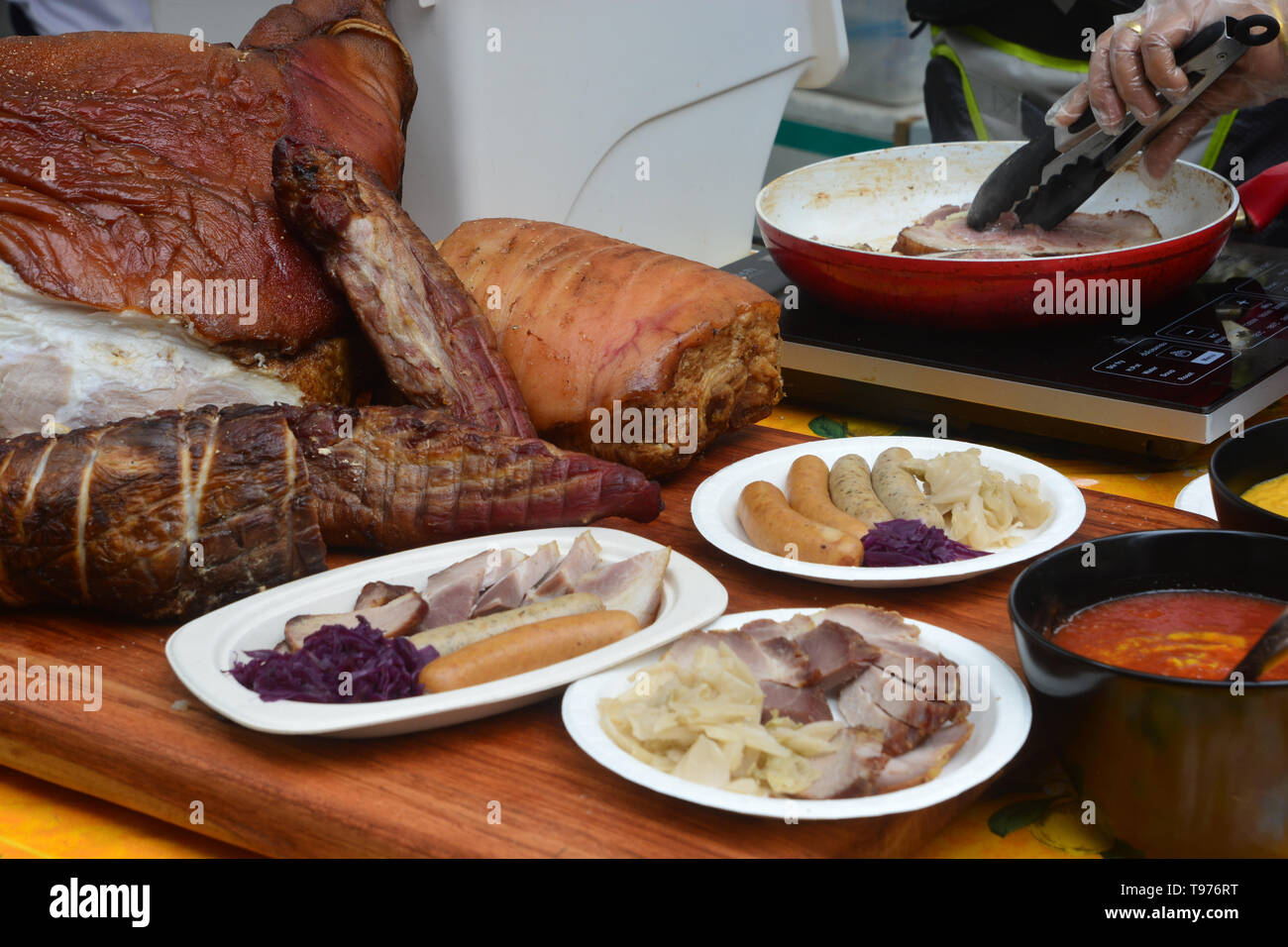 German Pork Hock and Sausage Stock Photo Alamy