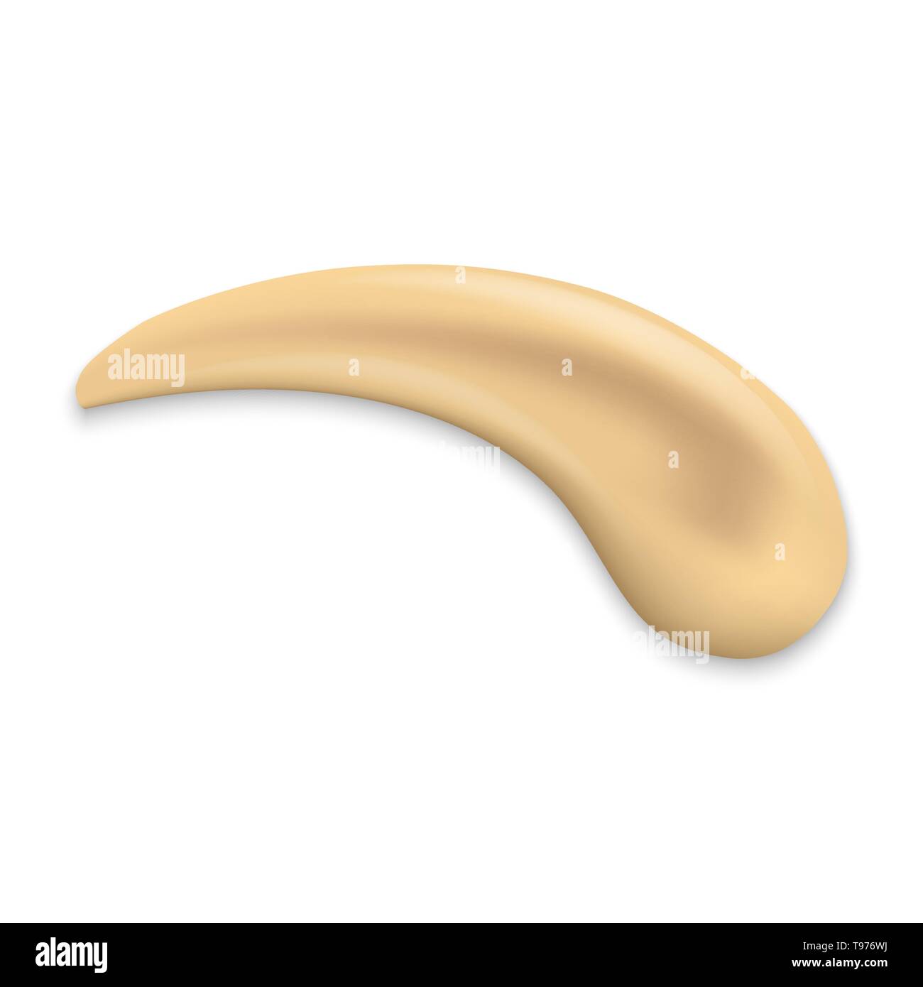 Caramel stroke isolated on white background Stock Vector