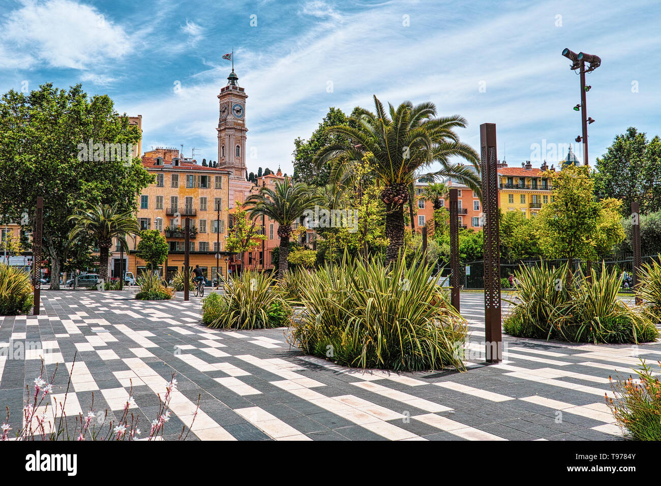 Nice French riviera old town square Stock Photo