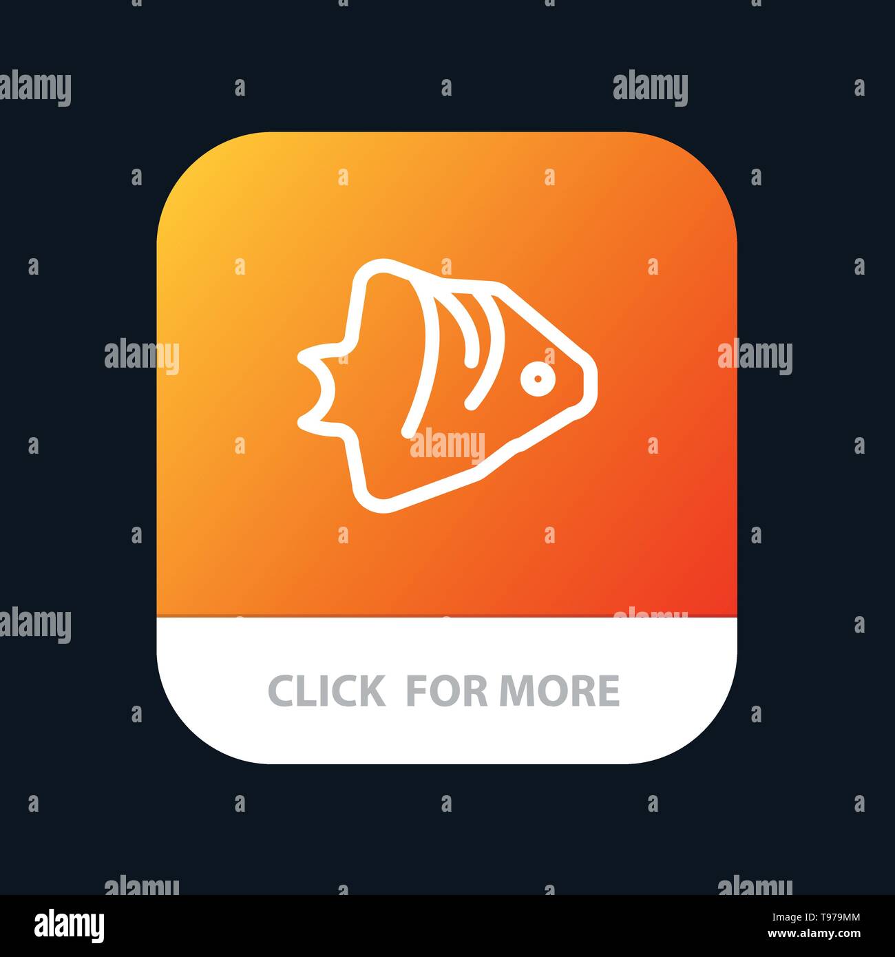 Fish Coral Ocean Schooling Banner Mobile App Button Android
