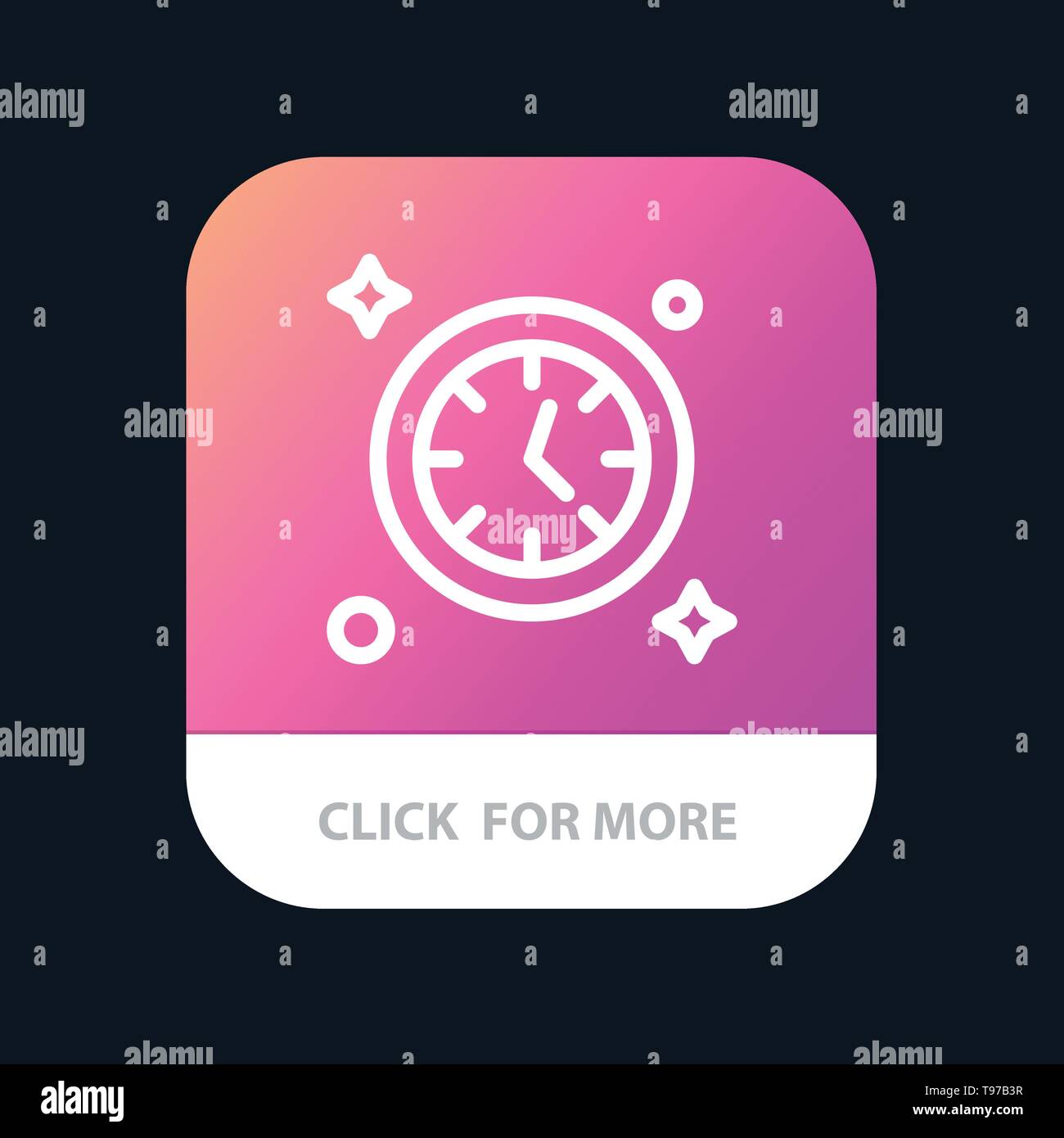Watch, Clock, Time Mobile App Button. Android and IOS Line Version Stock Vector Image & Art Alamy