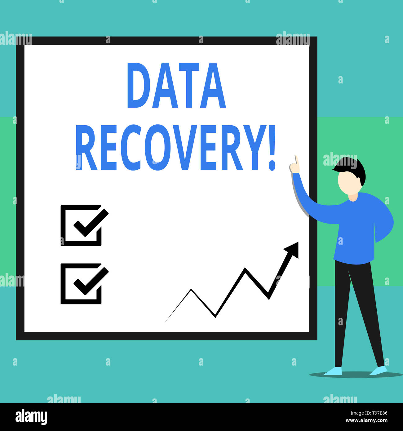 Conceptual hand writing showing Data Recovery. Concept meaning process of  salvaging inaccessible lost or corrupted data Stock Photo - Alamy