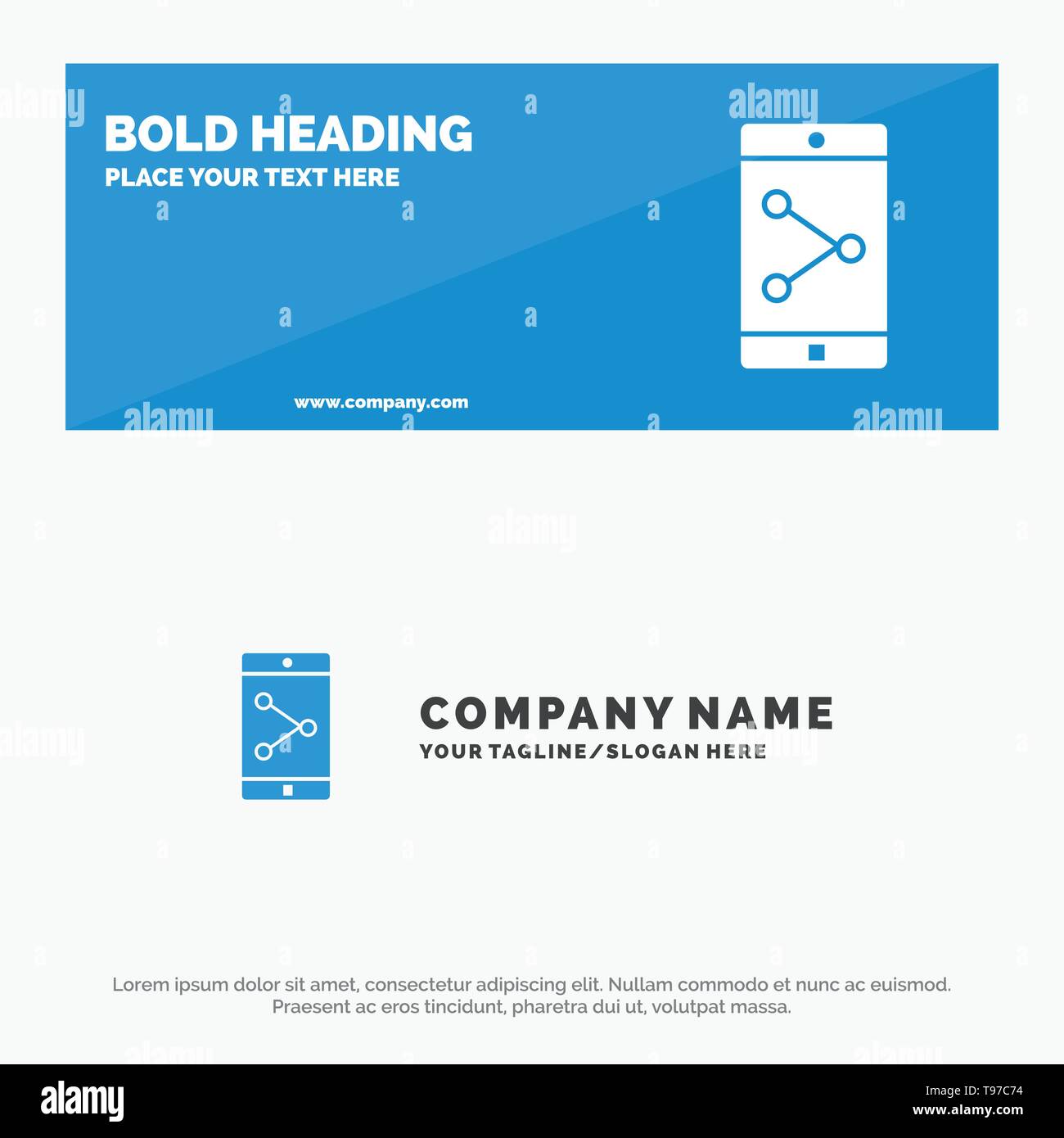 App Share Mobile Mobile Application Solid Icon Website Banner