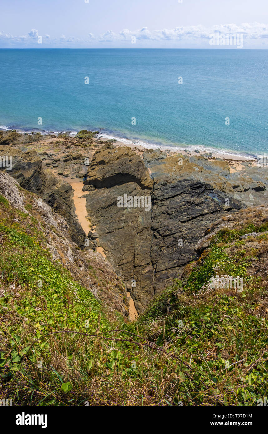View from the cliff of the Cape Carteret. BarnevilleCarteret, Normandy