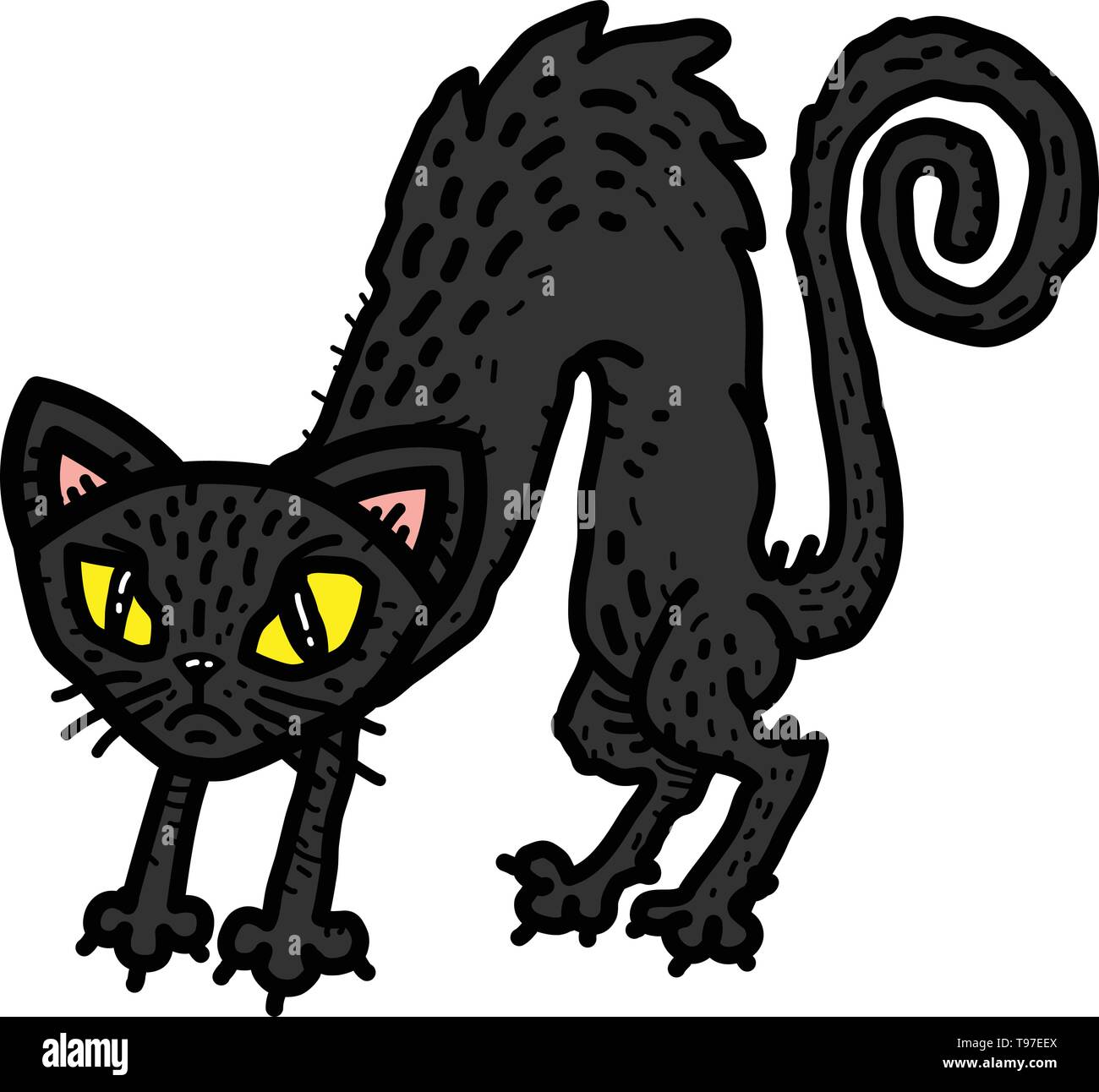 Halloween Black Cat Stock Vector Image & Art - Alamy