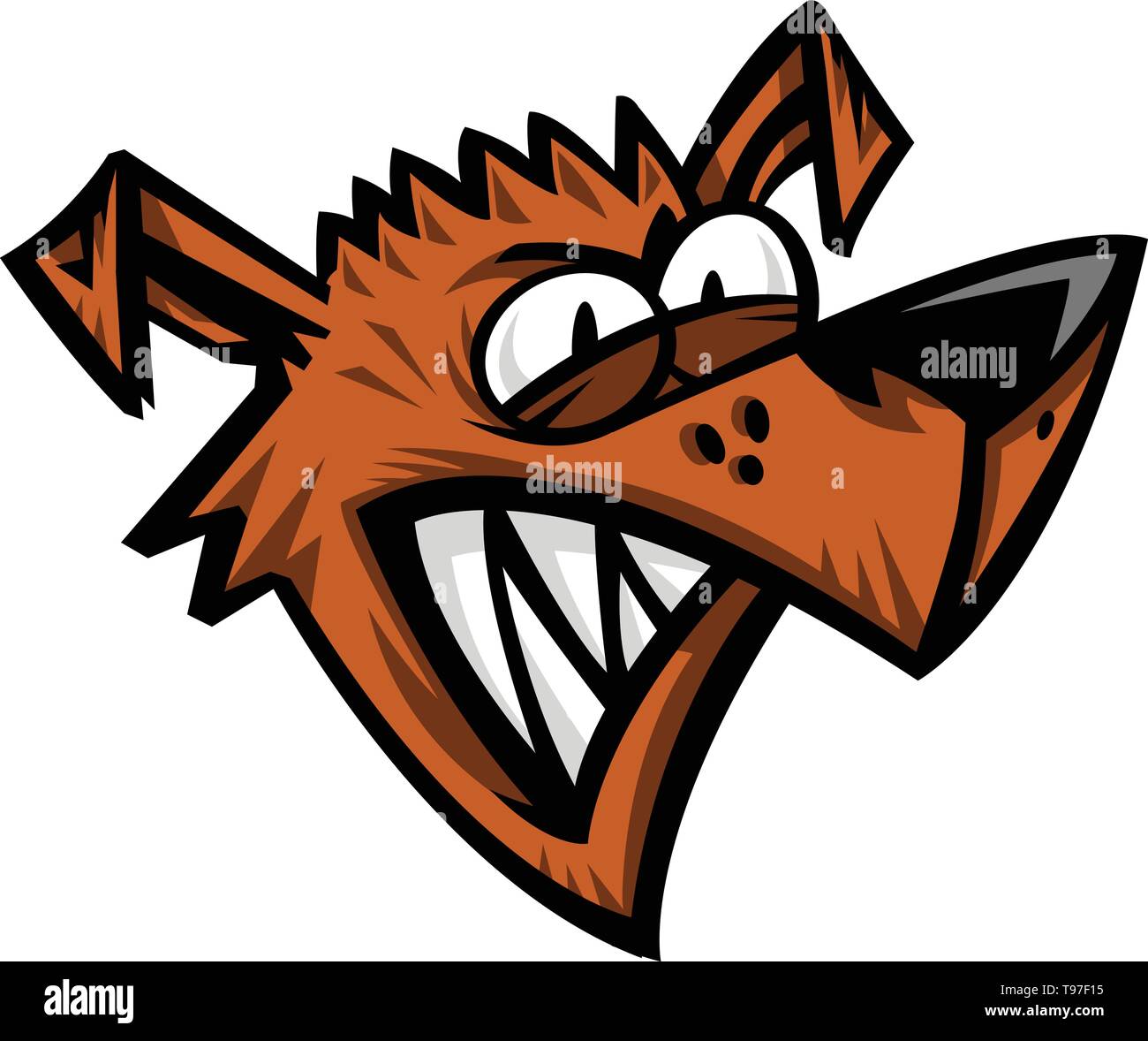 Mad Crazy Dog Stock Vector Image Art Alamy