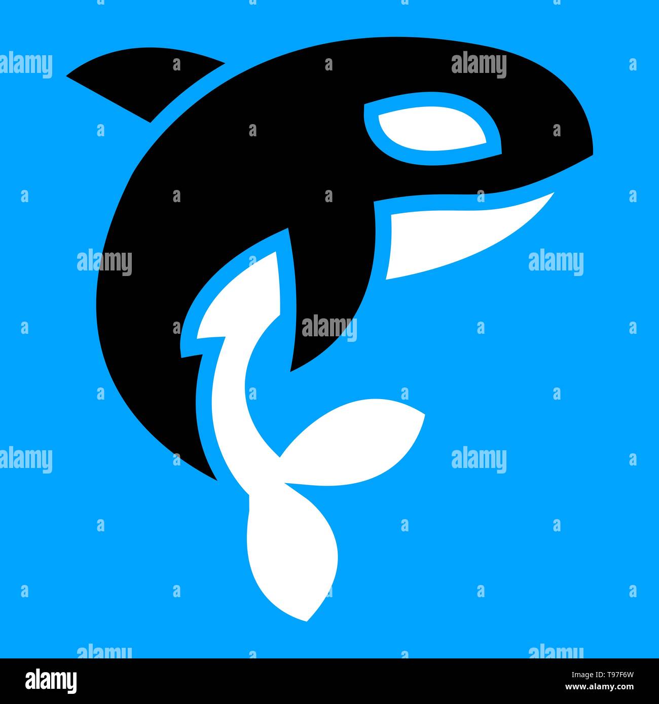 Killer Whale Orca illustration Stock Vector Image & Art - Alamy