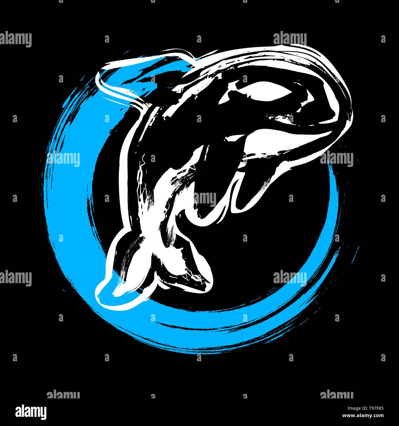 Killer Whale Orca illustration Stock Vector Image & Art - Alamy