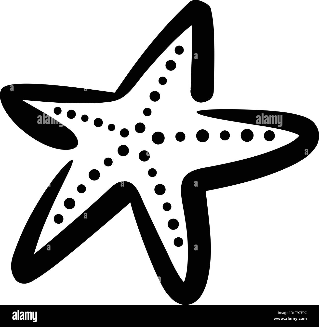 Starfish Vector Icon Stock Vector Image Art Alamy