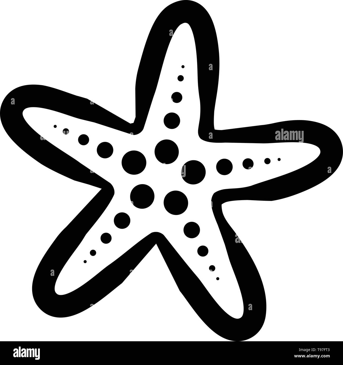 Starfish Vector Icon Stock Vector Image & Art - Alamy