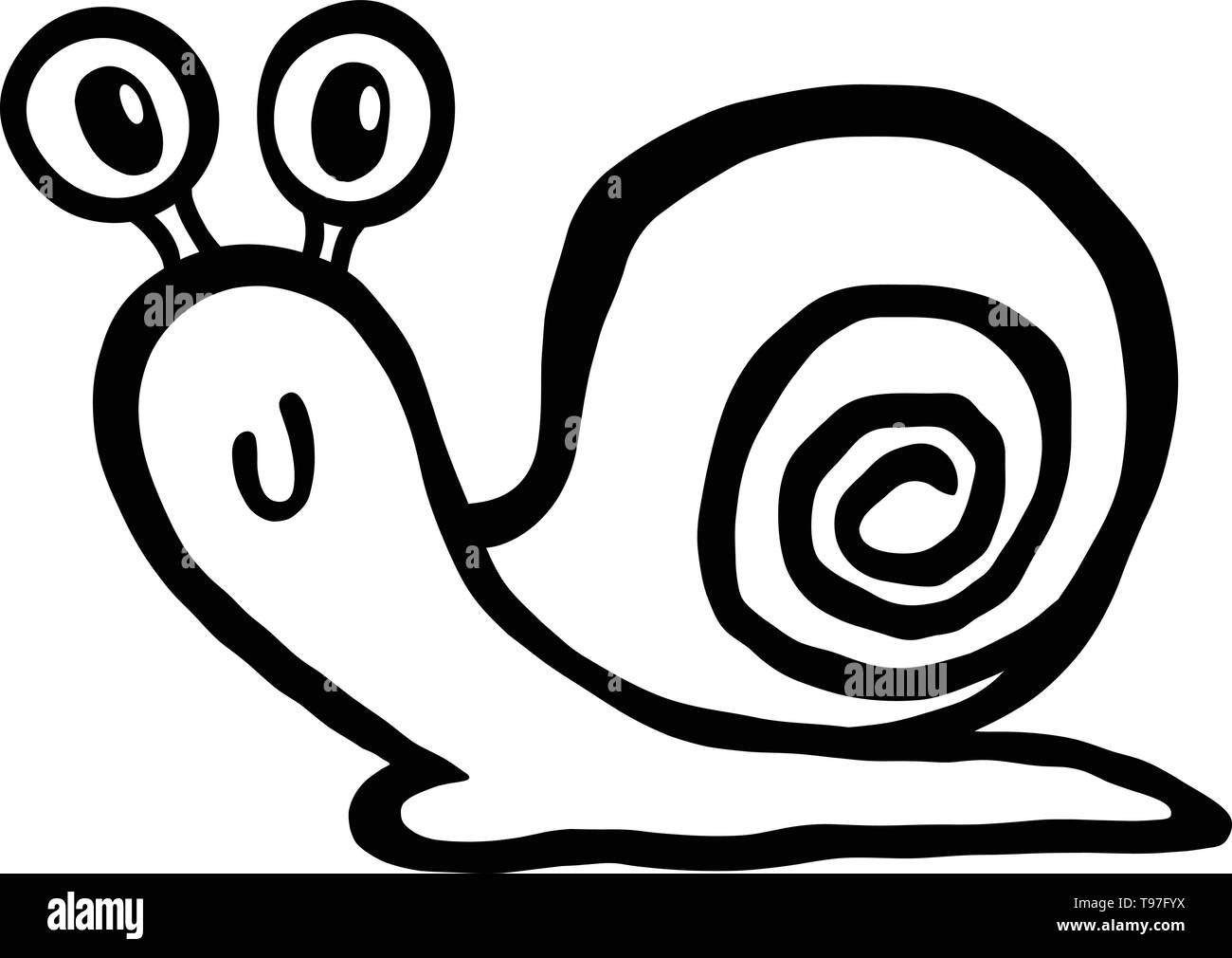 Snail cartoon illustration Stock Vector Image & Art Alamy