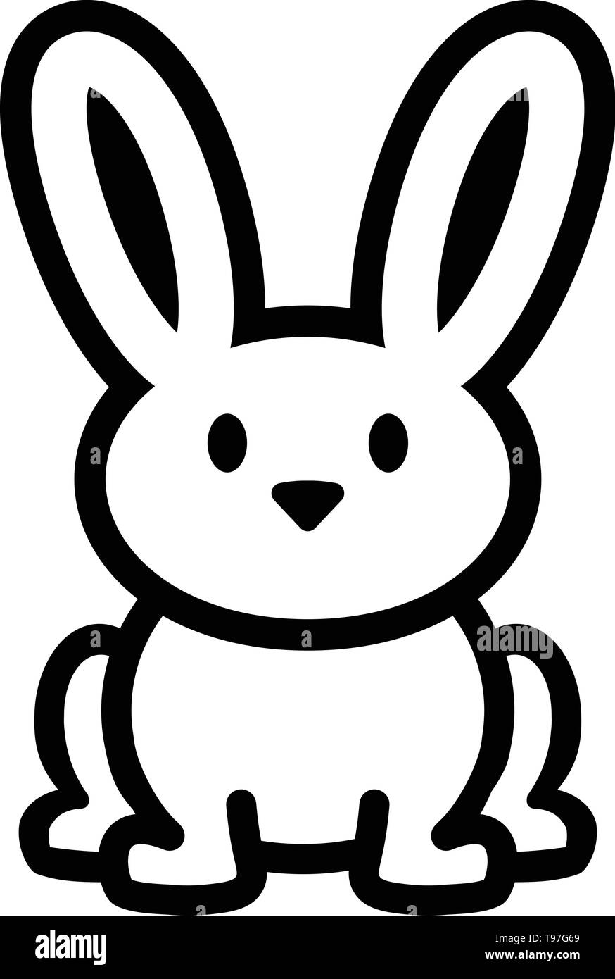 Cartoon bunny rabbit vector icon Stock Vector Image & Art - Alamy