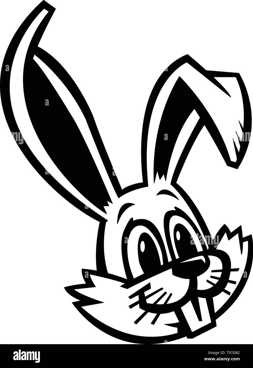 Cartoon bunny rabbit vector icon Stock Vector