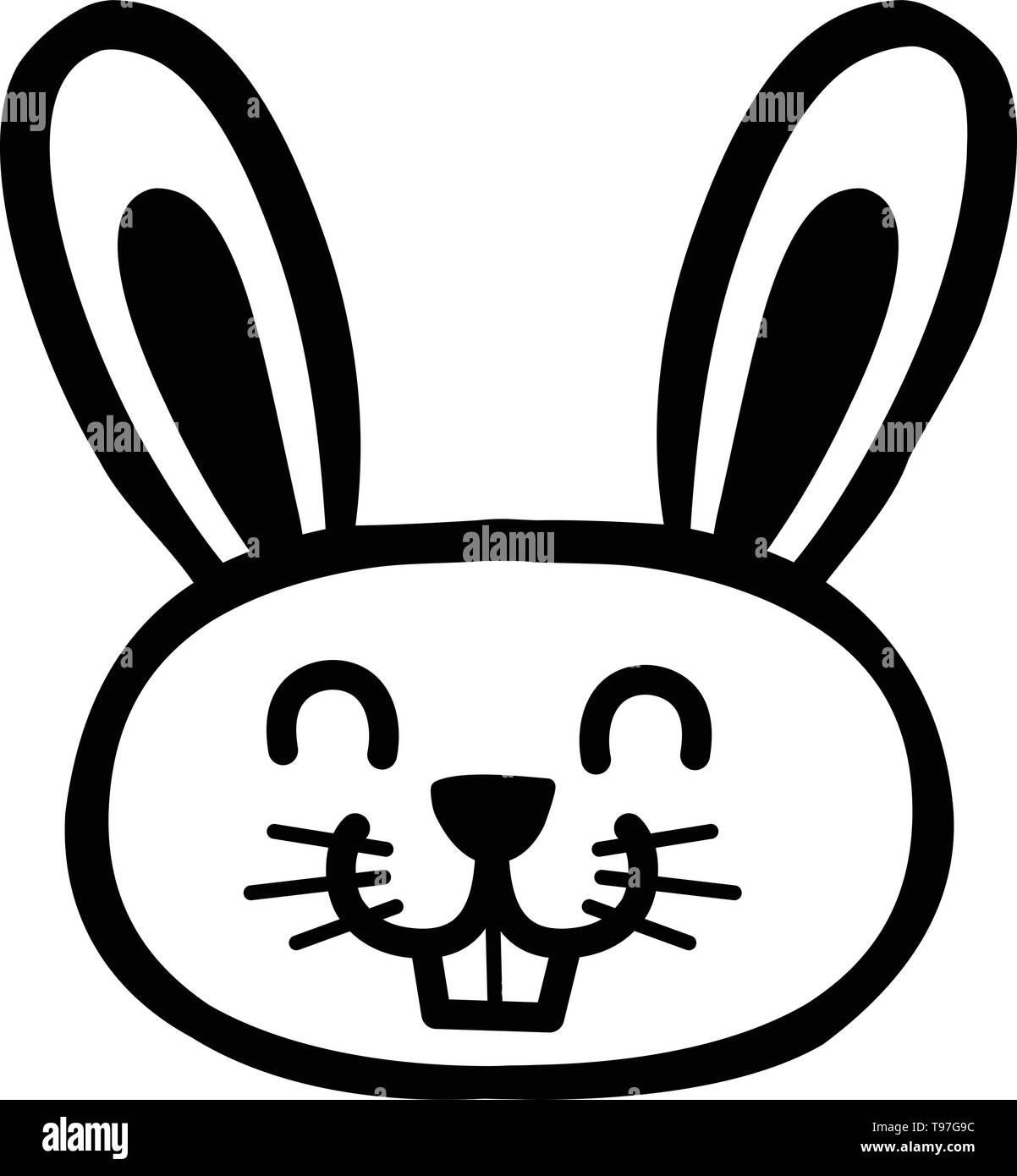 Cartoon bunny rabbit vector icon Stock Vector Image & Art - Alamy