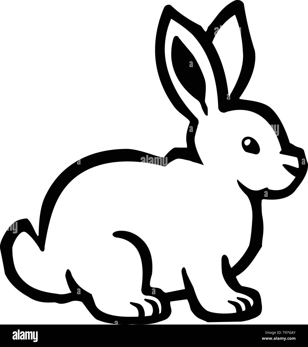 Cartoon bunny rabbit vector icon Stock Vector Image & Art - Alamy