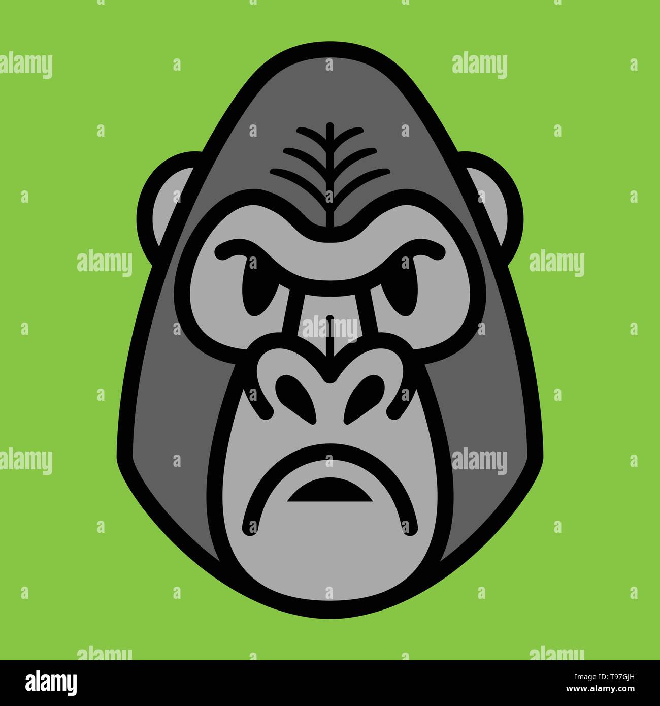 Gorilla Ape Monkey Face Stock Vector Image & Art - Alamy
