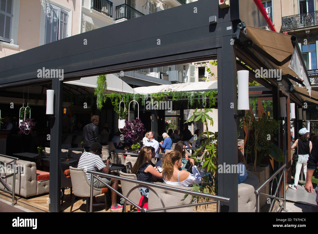 CANNES,FRANCE-MAY,16,2019: lancel shop is in the croisette of cannes, Stock Photo