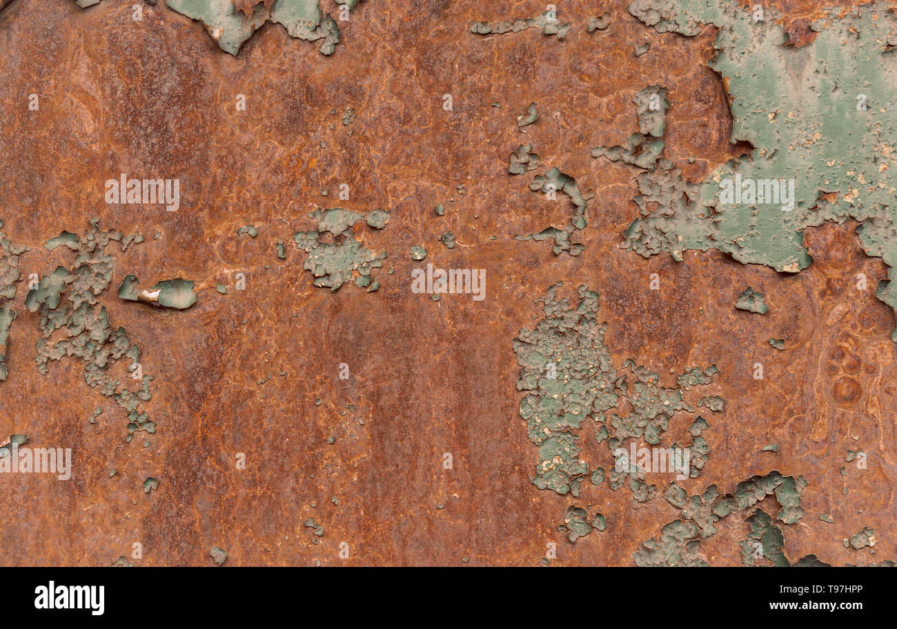 Rusty brown iron texture, green old fence with stains and peeling paint. Textured wallpaper for design Stock Photo - Alamy Rusty brown iron texture, green old fence with stains and peeling paint. Textured wallpaper for design Stock Photo - Alamy
