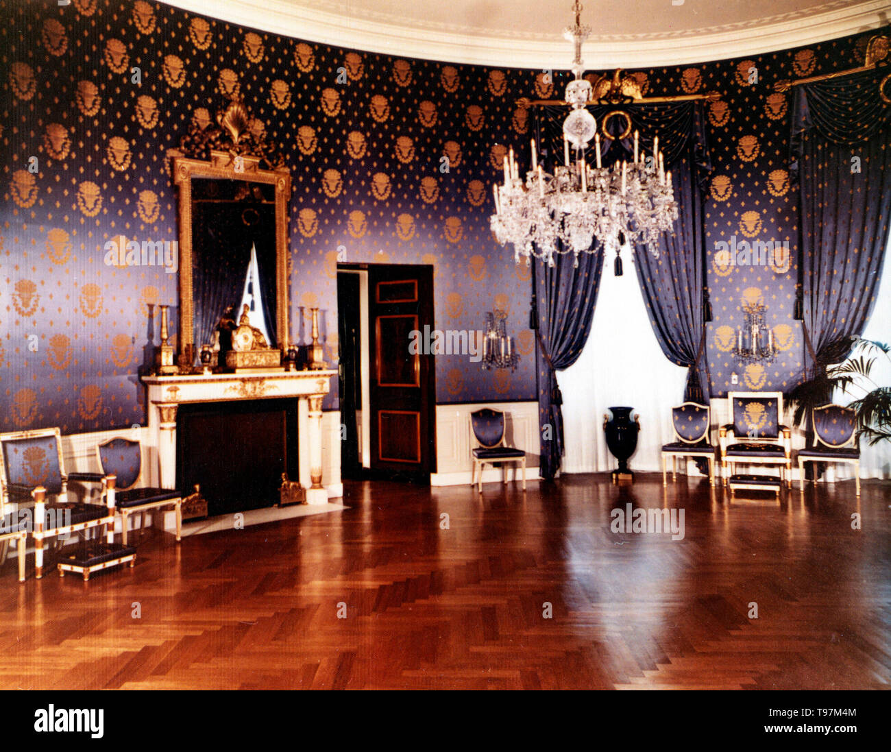 Blue Room at the White House, Post-Renovation, 07/15/1952 Stock Photo