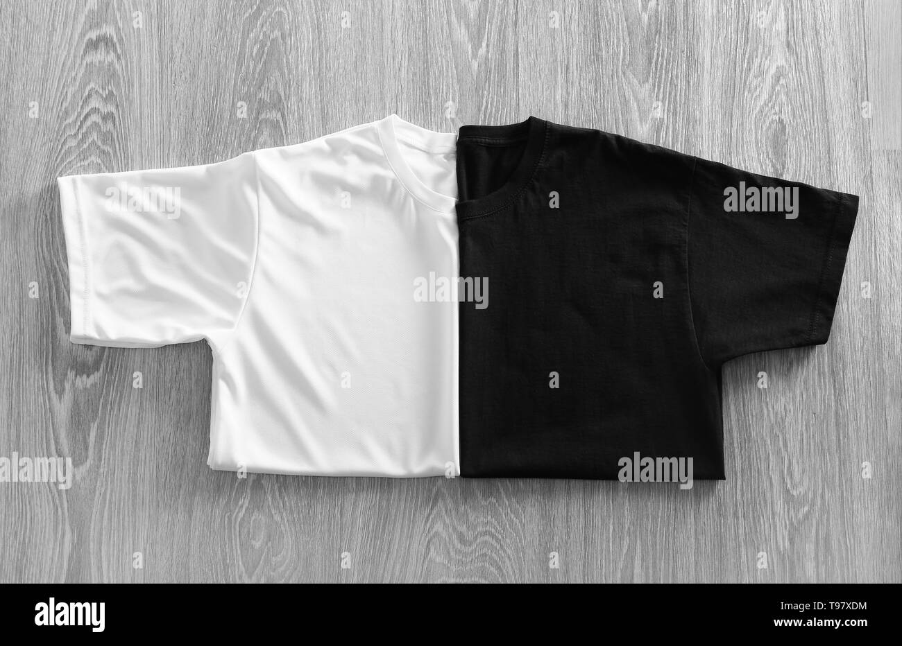 Folded shirts Black and White Stock Photos & Images - Alamy