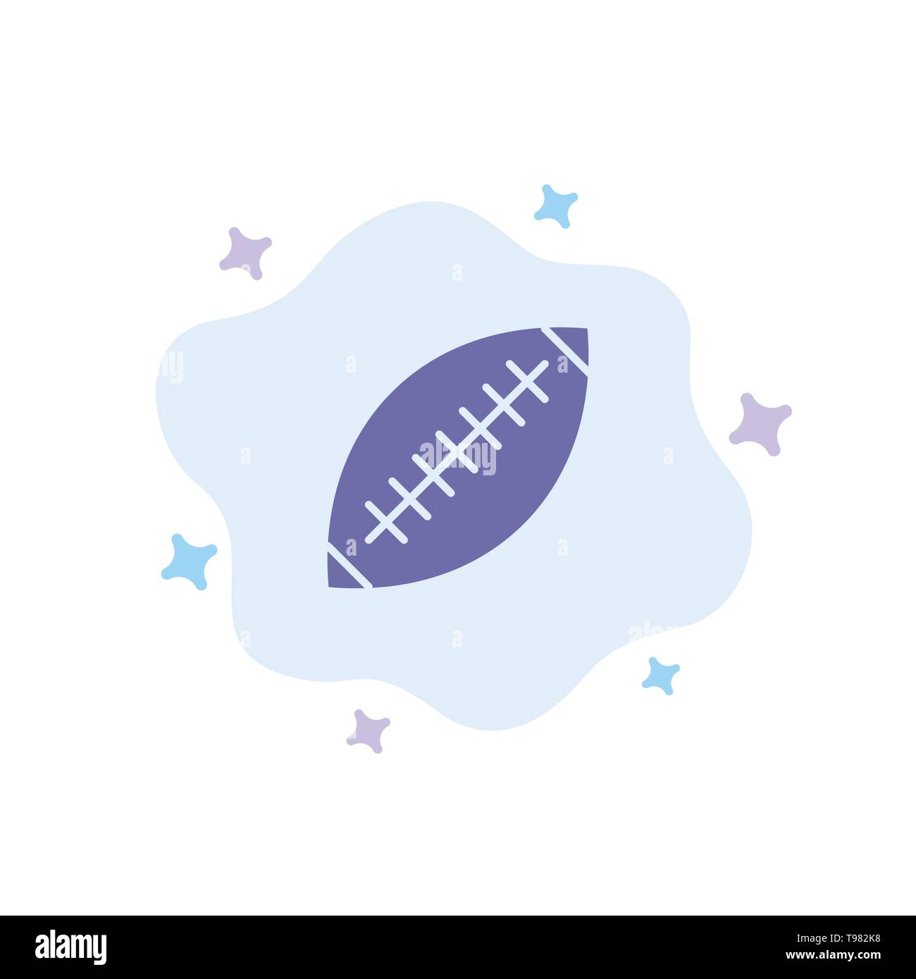 Afl, Australia, Football, Rugby, Rugby Ball, Sport, Sydney Blue Icon on Abstract Cloud Background Stock Vector