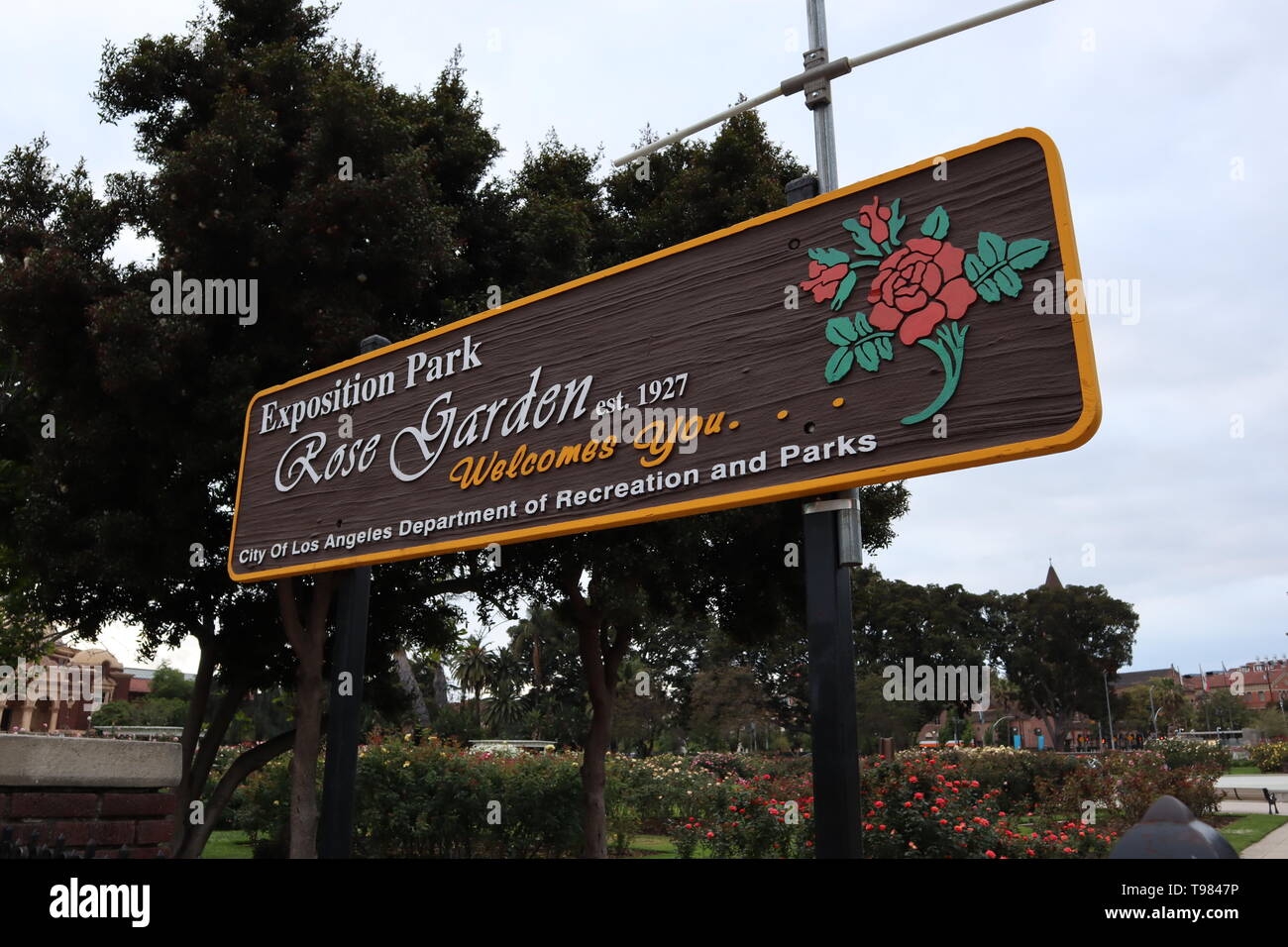 Exposition Park Rose Garden Los Angeles California Stock Photo