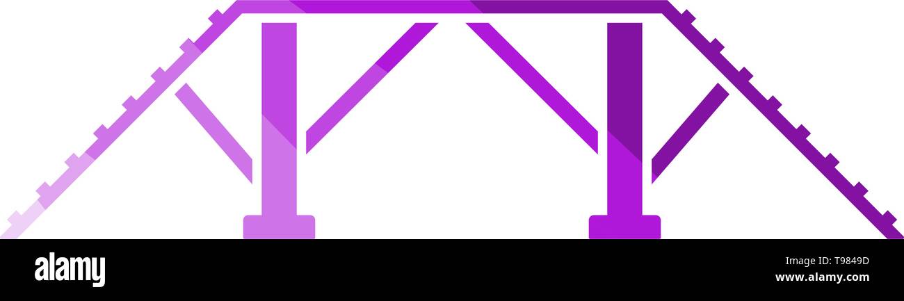 Dog Training Bench Icon. Flat Color Ladder Design. Vector Illustration ...